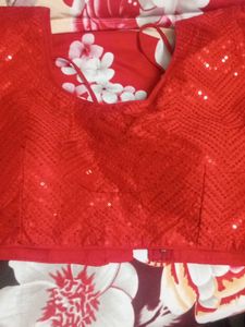 Red Sequin Blouse