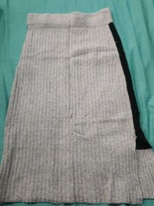 Gray Knit Skirt