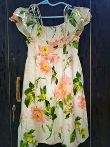 Floral Print Off-Shoulder Summer Dress