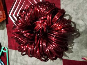maroon Glass Bangles Set