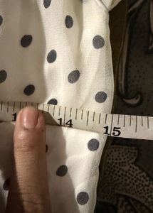 Trending Polka Dot dark grey and white top