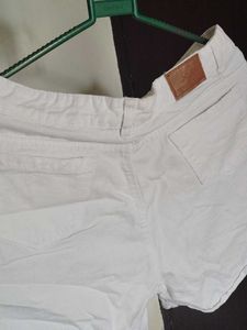 Classic White Denim Shorts