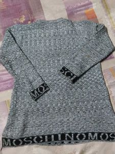 Grey "Guess" Sunglasses Graphic Sweater
