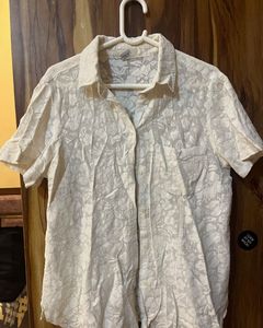 Elegant White Lace Short Sleeve Top(shirt)