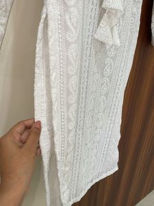 White Chikankari kurta