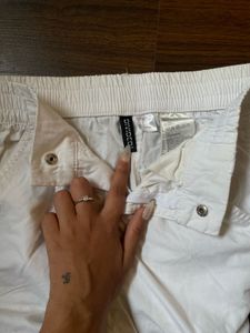 White Cargo Pants