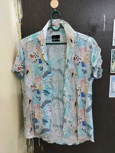 Abstract Print Short Sleeve Shirt
