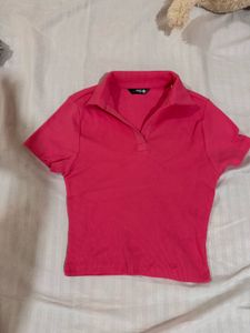 Hot Pink Polo T-Shirt