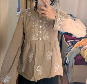 Embroidered Cotton Kurta, v good quality