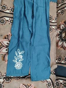 Blue Embroidered Kurta Set