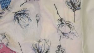 Sheer Floral Mock Neck Top