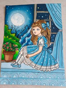 Charming Girl by The Window Artwork