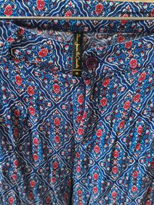 Navy Ethnic Print Pallazo