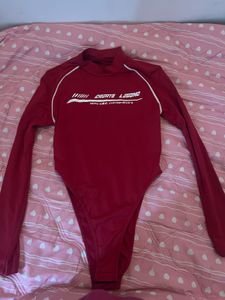 Burgundy Long Sleeve Bodysuit