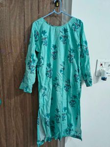 Cotton Sea Blue Kurta Set..