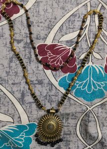Antique Gold Tone Pendant Necklace Mangalsutra