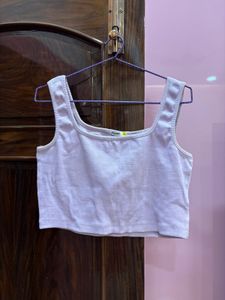 Solid Color Cropped Tank Top