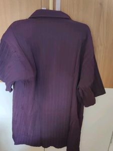 Men's Purple Short Sleeve Shirt