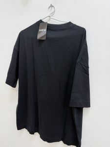 Shein Black Daisy Print T-Shirt