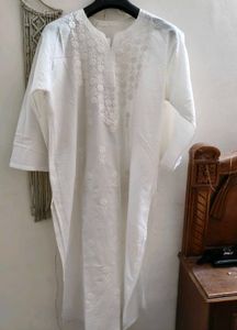 White Embroidered Chikankari Kurta 44