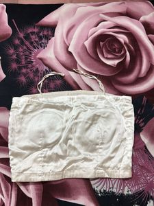Silky White Cropped Tank Top