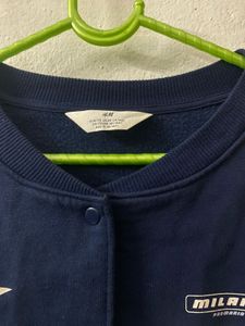 H&amp;M Navy Blue Bomber Jacket with Stars