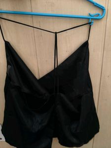 Black Cowel Neck Top