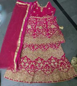Gorgeous Pink Embroidered Lehenga