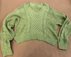 Chic Cable Knit V-Neck Sweater