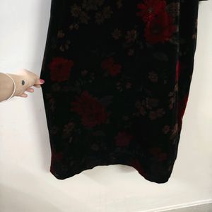 Price Drop !!! Velvet Floral Party Gown