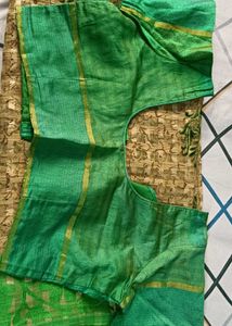 Elegant Printed Saree with Green Border