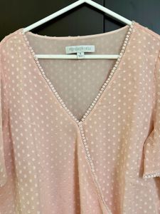 Semi Sheer Swiss Dot Bodysuit Top