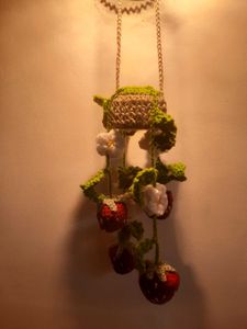 Handmade Crochet Strawberry plant