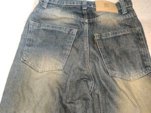 Vintage Wash Straight Leg Jeans
