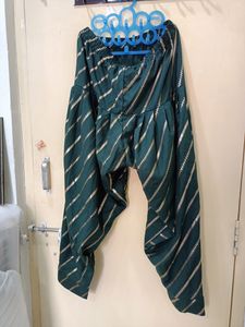 Its A New Suit With Gold Print (Bottle Green)