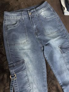 Blue Denim Cargo new jeans compelety ne