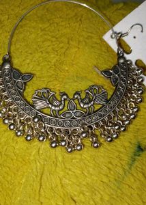 Peacock Jhumka Earrings with 2 more