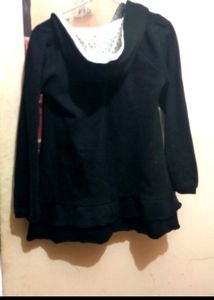 BEAUTIFUL BLACK COLOUR JIPPER HUDI FOR GIRLS