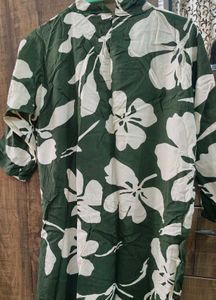 Green Floral Print Palazzo Pants