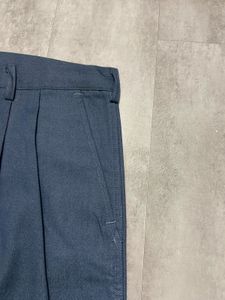 Men's Blue Pleated Casual Pants