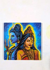 Mini Shiv parvati Painting