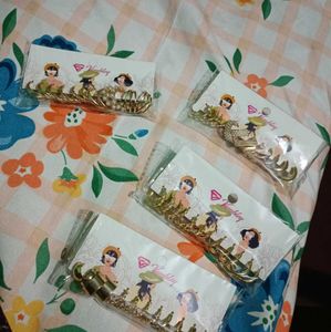 Gold Plated Hoop Earrings Set - 24 Pairs