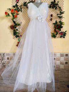 🔥 MEGA SALE 🔥Elegant White Bridal Gown