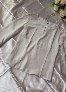 Elegant Sheer Blouse with Lace Detail