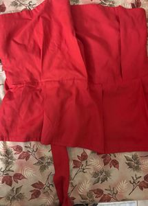 Red Off-Shoulder Tie-Up Top