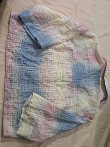 Colorful Textured Button-Down Shirt