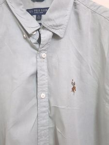U.S. Polo Pista Green Tailored Fit Shirt (Men)