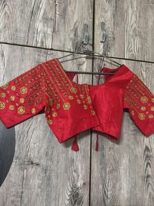 Stunning Red Embroidered Blouse