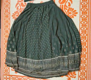 Pantaloons Elegant Green Lehenga Choli Set
