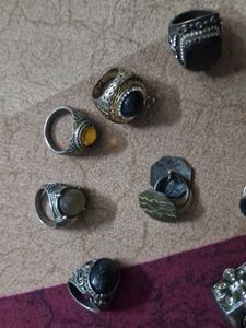 9 pcs Vintage Assorted Rings